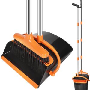 KIMIGO Kehrschaufel und Besen-Set mit ausziehbarem Stiel – flexibles Kehrset für Haushalt, Küche und Bodenreinigung