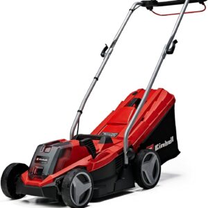 Einhell Akku Rasenmäher mit 33 cm Schnittbreite und 5-facher Schnitthöhenverstellung im Garten