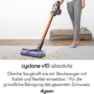 Dyson Staubsauger Schwarz kabelloser Akku-Bodenreiniger mit starker Saugkraft für Teppich und Hartboden